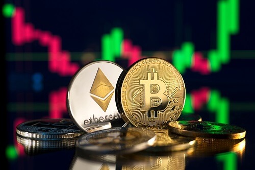 bitcoin ethereum tokens rising chart