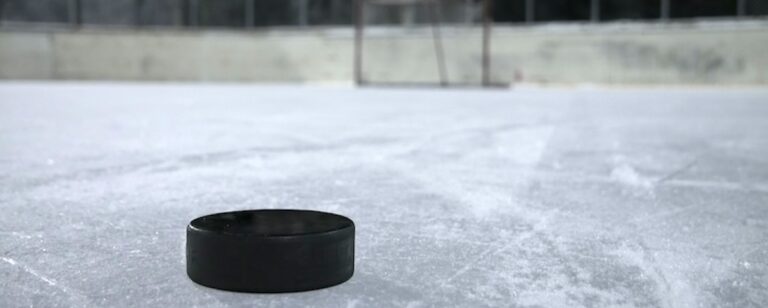 Ice hockey puck on ice 20180112 2