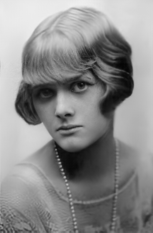 Young Daphne du Maurier restored bw