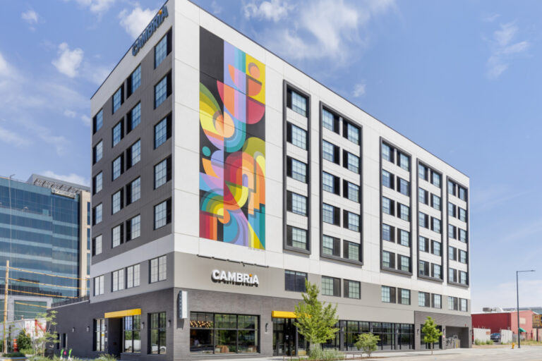 exterior view of Cambria Hotel Denver Downtown RiNo source choice hotels