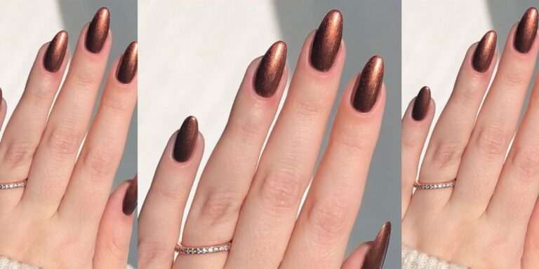 the everygirl fall chrome nails s